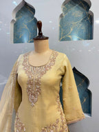 "LUXE GOLD FESTIVE SHARARA"