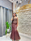 "ROSEWOOD EMBELLISHED PEPLUM MERMAID"