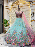 "BLUSH BLOSSOM LEHENGA"