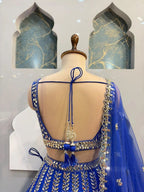 "ROYAL BLUE ELEGANT LEHENGA"