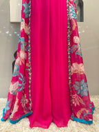 "FUCHSIA BLOOM INDO-WESTERN"