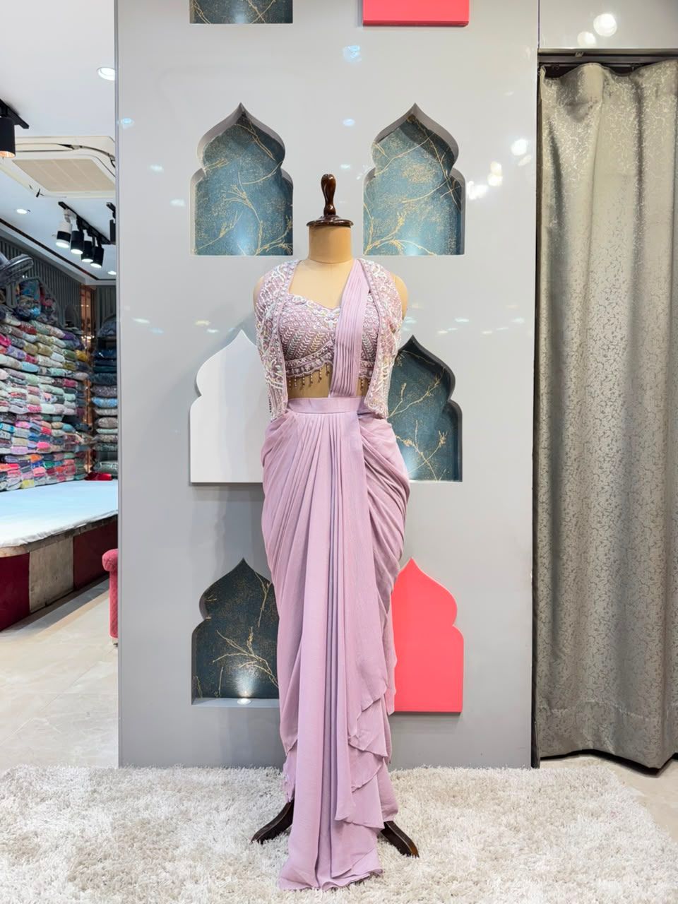 "LILAC DREAM DRAPE SAREE"