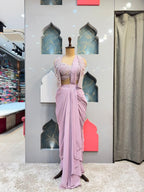 "LILAC DREAM DRAPE SAREE"