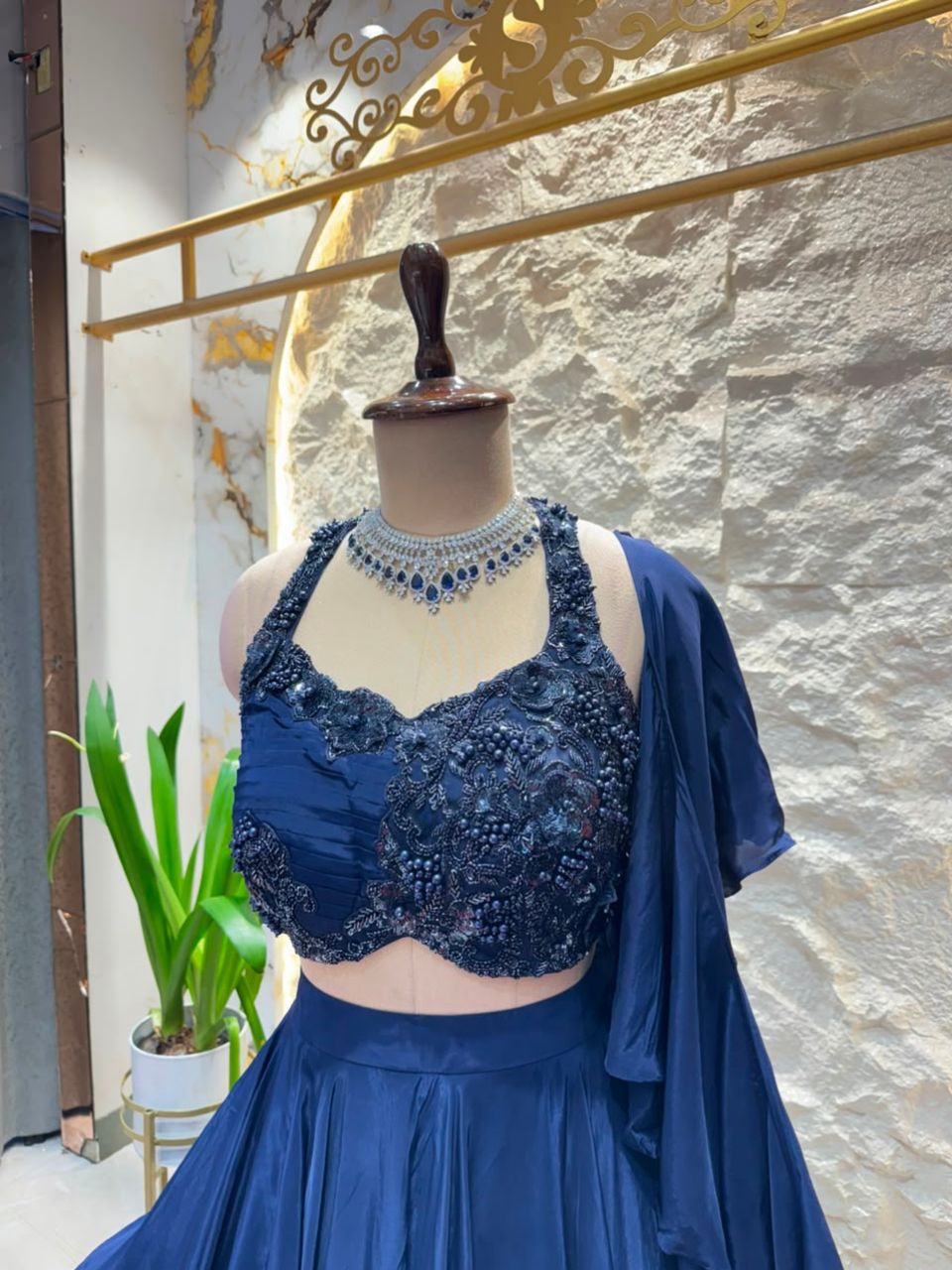 "MIDNIGHT MAJESTY LEHENGA"