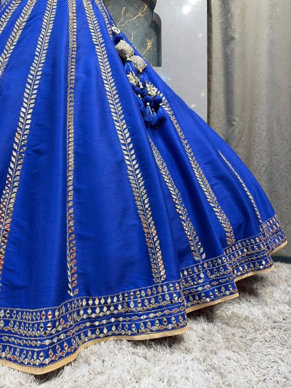 "ROYAL BLUE ELEGANT LEHENGA"