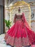 "FUCHSIA ROYALE EMBROIDERED LEHENGA"