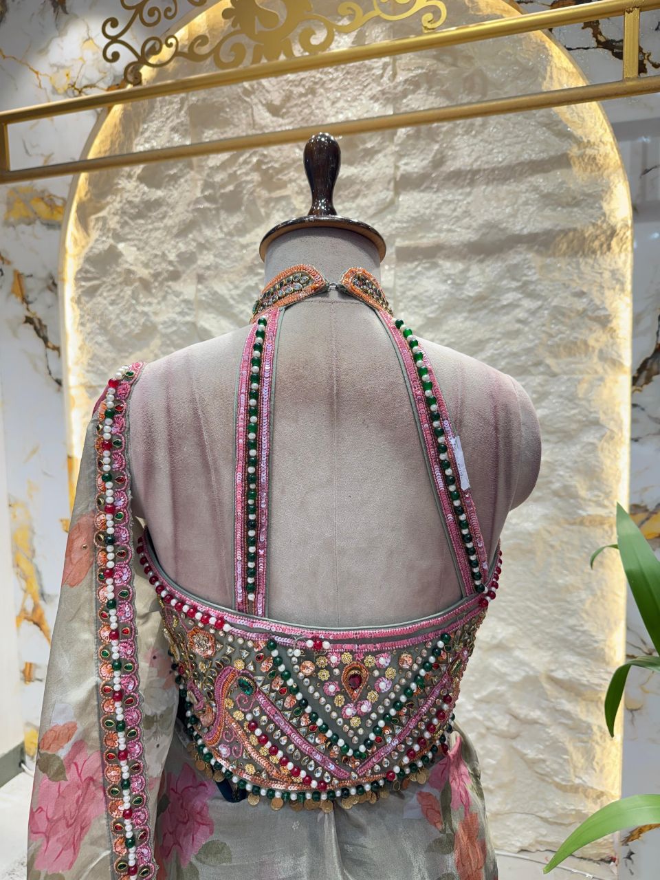 "BLUSH BLOOM DESIGNER SAREE"