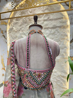 "BLUSH BLOOM DESIGNER SAREE"