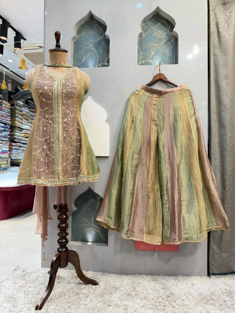"PASTEL ELEGANCE EMBROIDERED SHARARA"