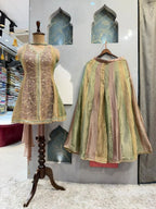 "PASTEL ELEGANCE EMBROIDERED SHARARA"
