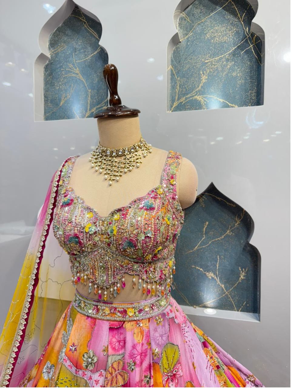 "BLOOMING GARDEN PRINTED LEHENGA"