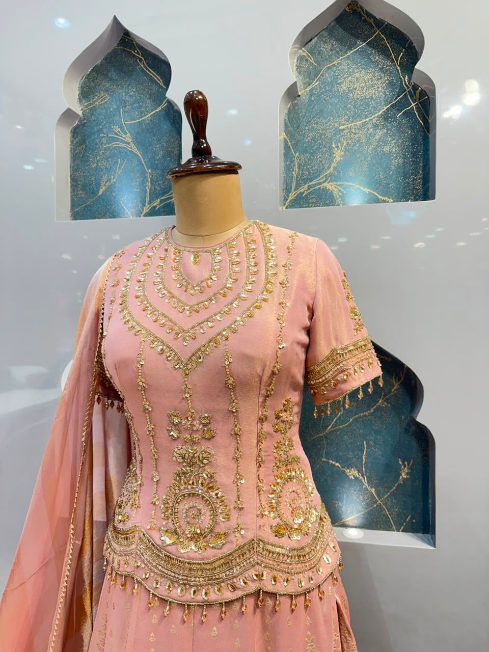 "BLUSH ROSE GOLD SHARARA"