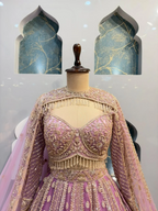 "ROYAL MAUVE EMBROIDERED LEHENGA"
