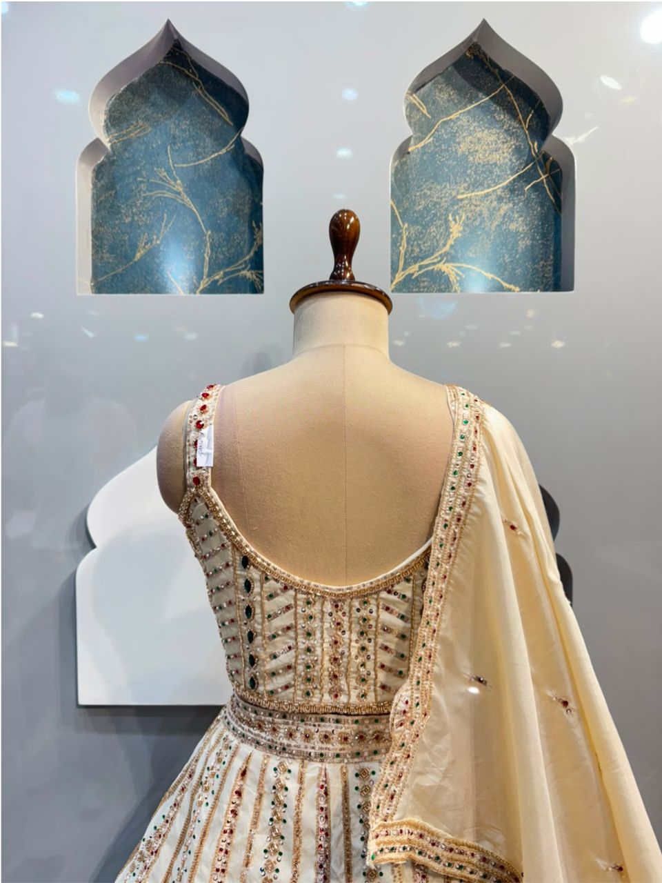 "IVORY ROYAL ZARI EMBROIDERED LEHENGA"