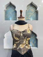 "MIDNIGHT GLOW DRAPE IND0WESTERN"
