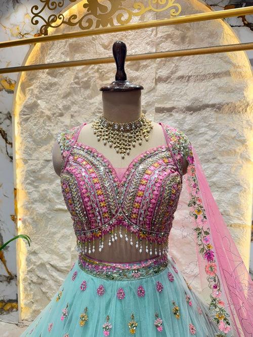 "BLUSH BLOSSOM LEHENGA"