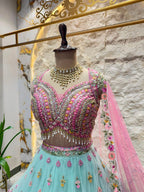 "BLUSH BLOSSOM LEHENGA"