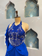 "ROYAL SAPPHIRE DRAPED INDO-WESTERN"