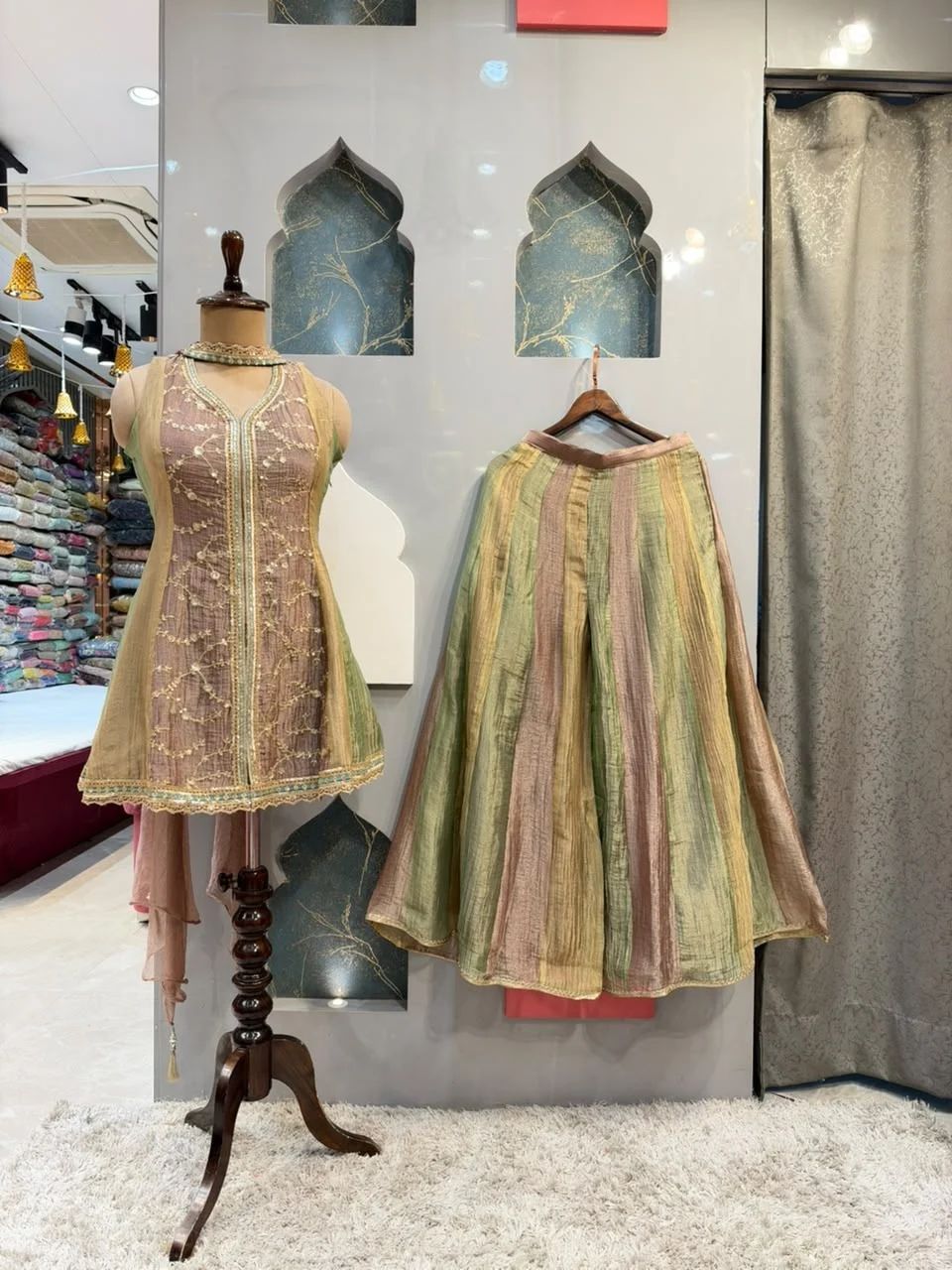 "PASTEL ELEGANCE EMBROIDERED SHARARA"