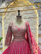 "FUCHSIA ROYALE EMBROIDERED LEHENGA"