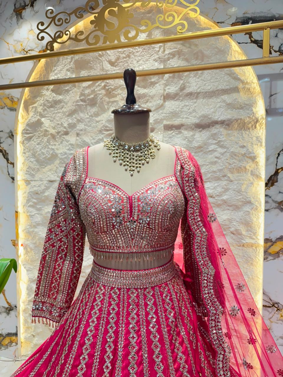 "FUCHSIA ROYALE EMBROIDERED LEHENGA"