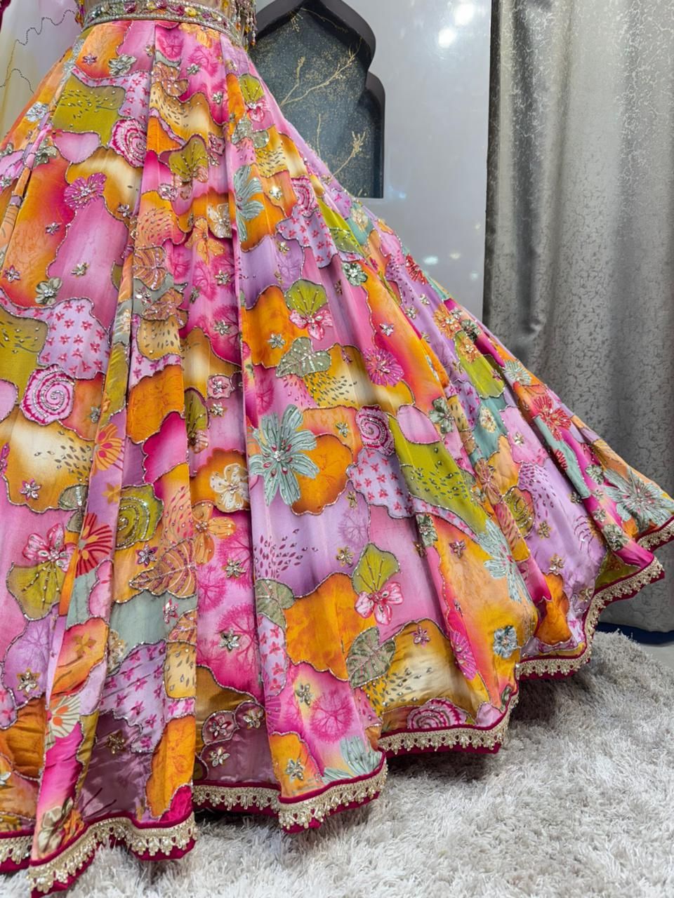 "BLOOMING GARDEN PRINTED LEHENGA"
