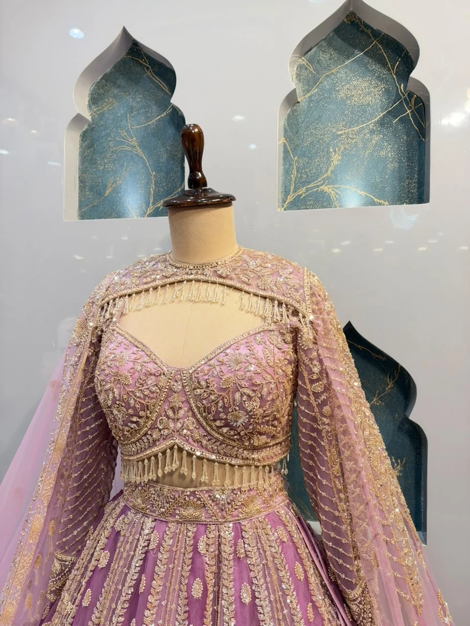 "ROYAL MAUVE EMBROIDERED LEHENGA"
