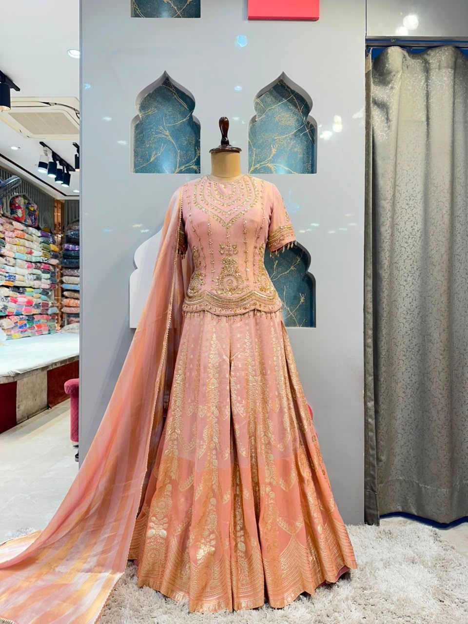 "BLUSH ROSE GOLD SHARARA"