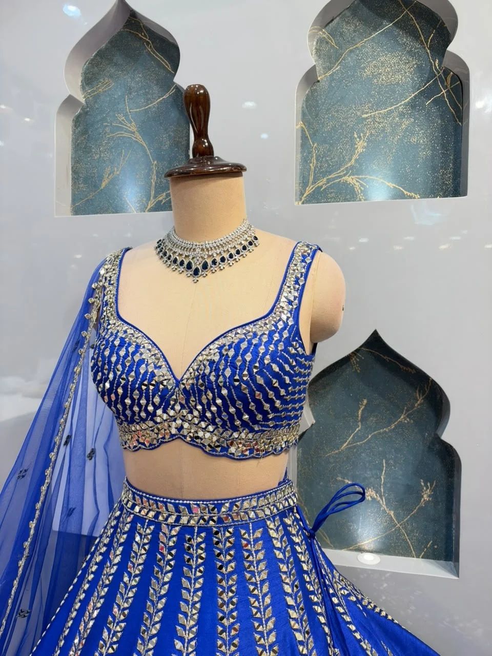 "ROYAL BLUE ELEGANT LEHENGA"