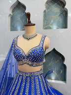 "ROYAL BLUE ELEGANT LEHENGA"