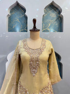 "LUXE GOLD FESTIVE SHARARA"