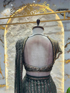 "MIDNIGHT GLAMOUR SEQUIN DRAPE SAREE"
