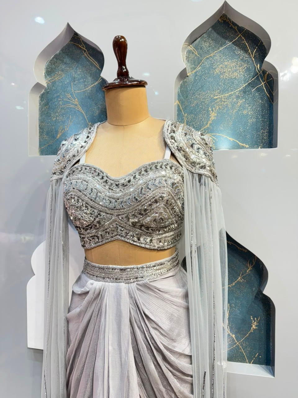 "MOONSTONE DRAPE INDO-WESTERN"