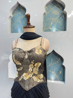 "MIDNIGHT GLOW DRAPE IND0WESTERN"