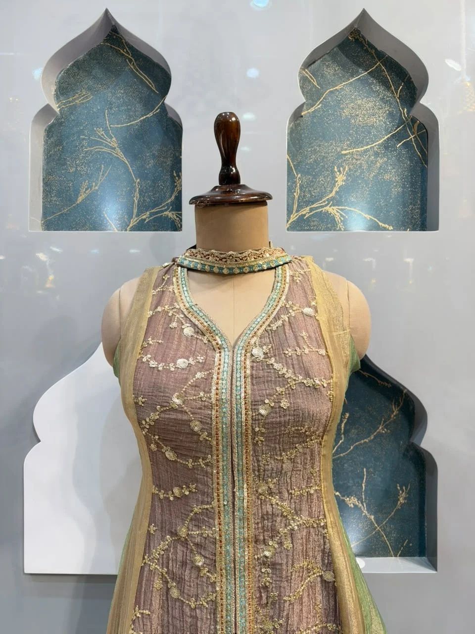 "PASTEL ELEGANCE EMBROIDERED SHARARA"
