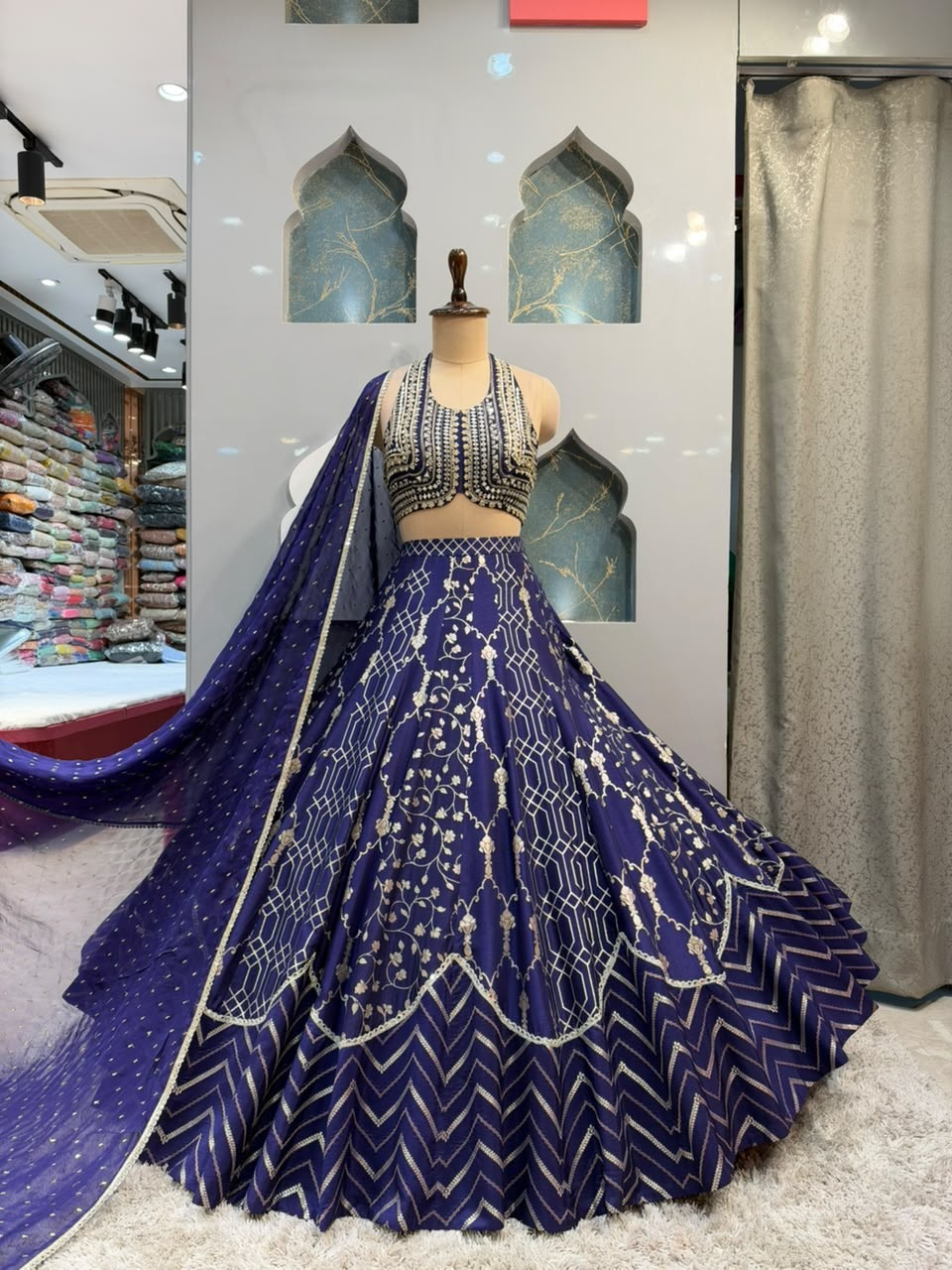 "ROYAL BLUE LEHENGA"