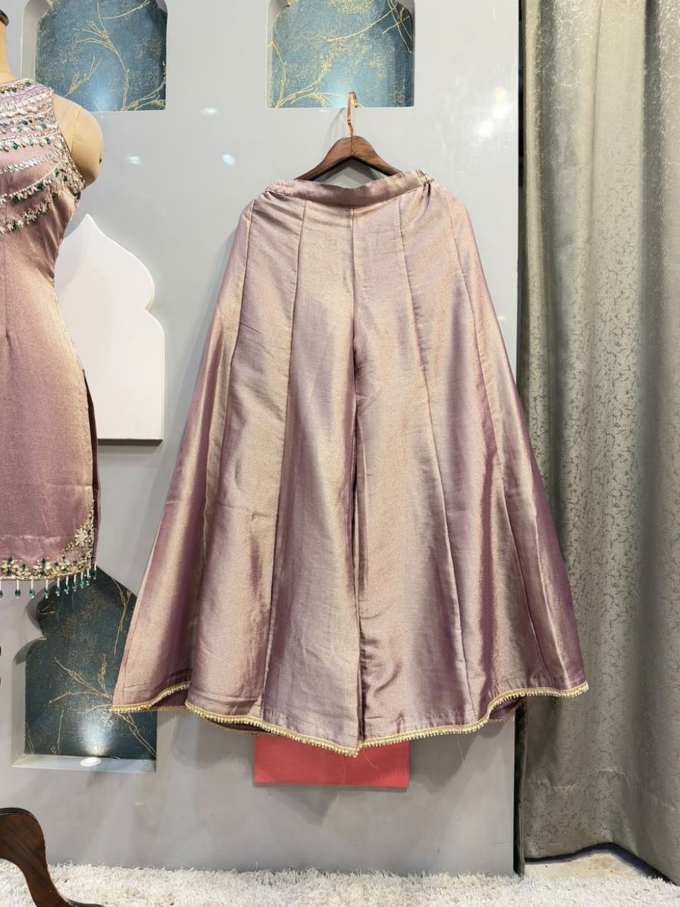 "BLUSH EMERALD COUTURE SHARARA"