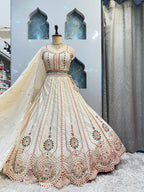 "IVORY ROYAL ZARI EMBROIDERED LEHENGA"