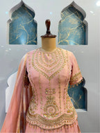 "BLUSH ROSE GOLD SHARARA"