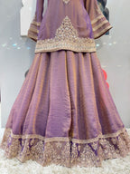 "REGAL MAUVE EMBROIDERED INDO-WESTERN"