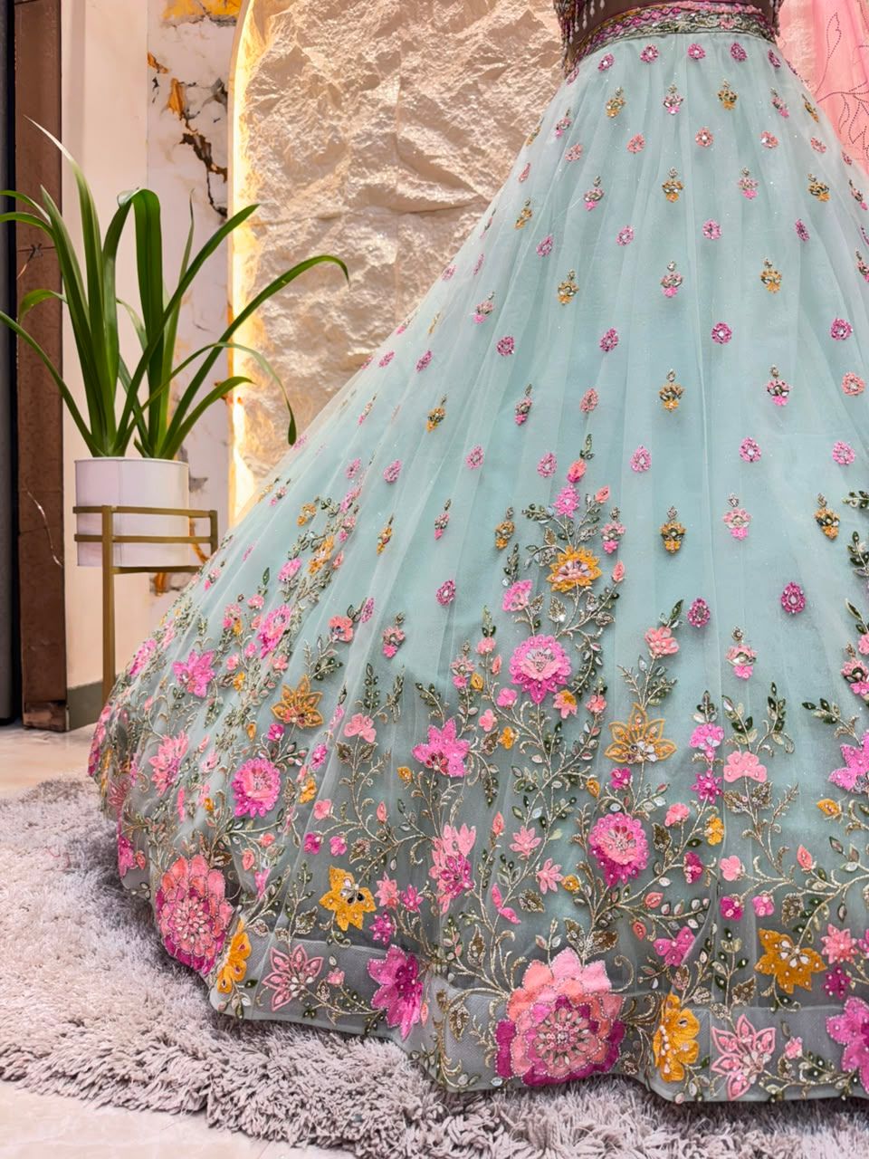 "BLUSH BLOSSOM LEHENGA"