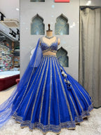 "ROYAL BLUE ELEGANT LEHENGA"
