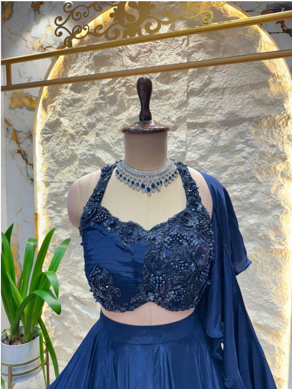 "MIDNIGHT MAJESTY LEHENGA"