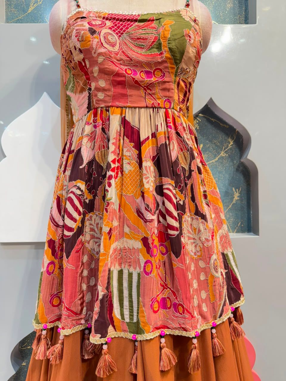 "TERRACOTA FLORAL FUSION SHARARA"