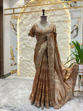 "ANTIQUE GOLD EMBROIDERED SAREE"