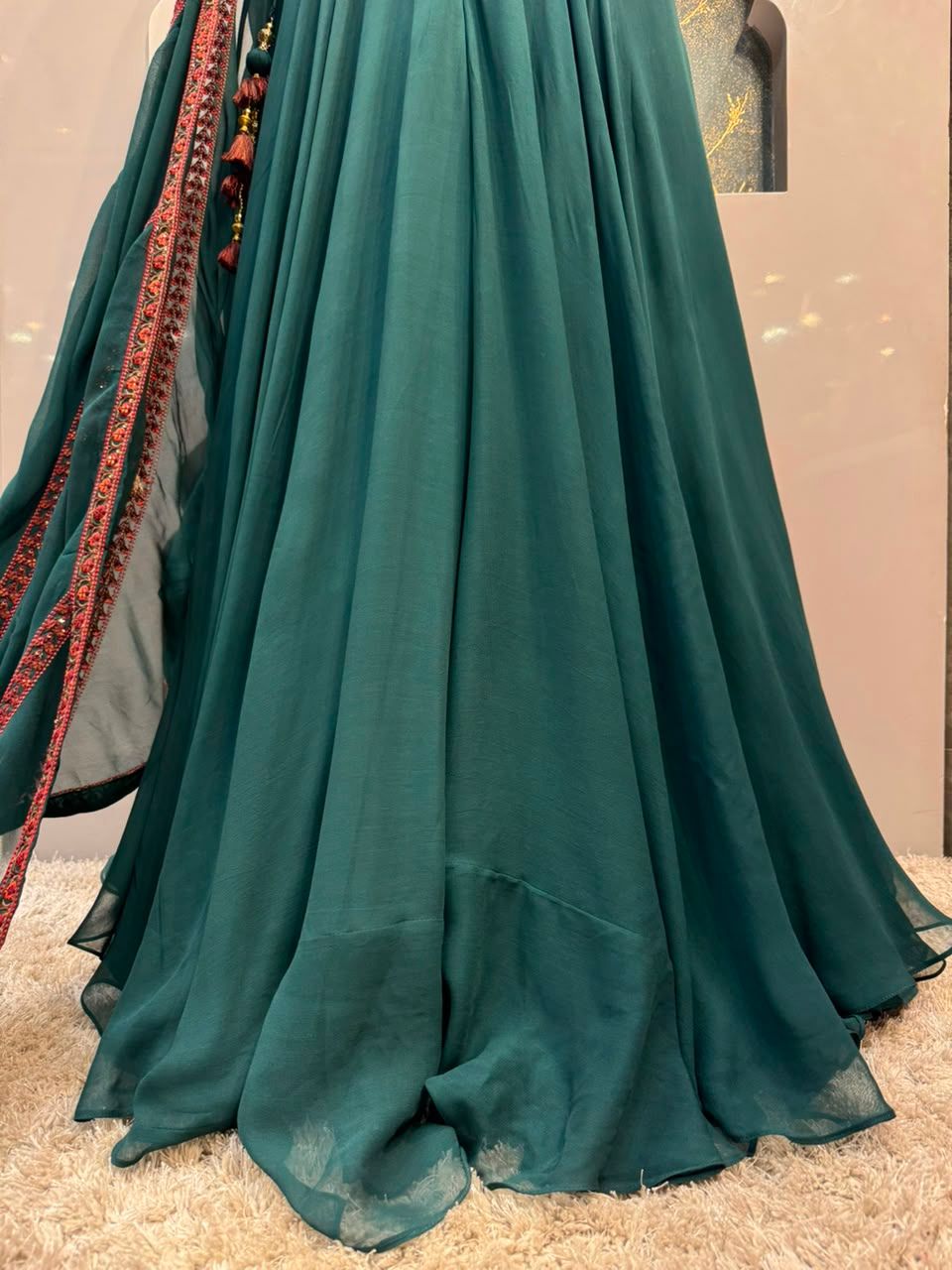"TEAL TWILIGHT INDO-WESTERN"