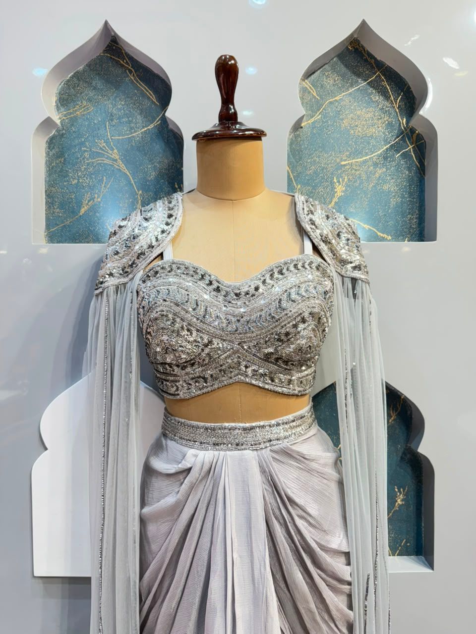 "MOONSTONE DRAPE INDO-WESTERN"