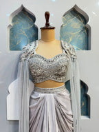 "MOONSTONE DRAPE INDO-WESTERN"