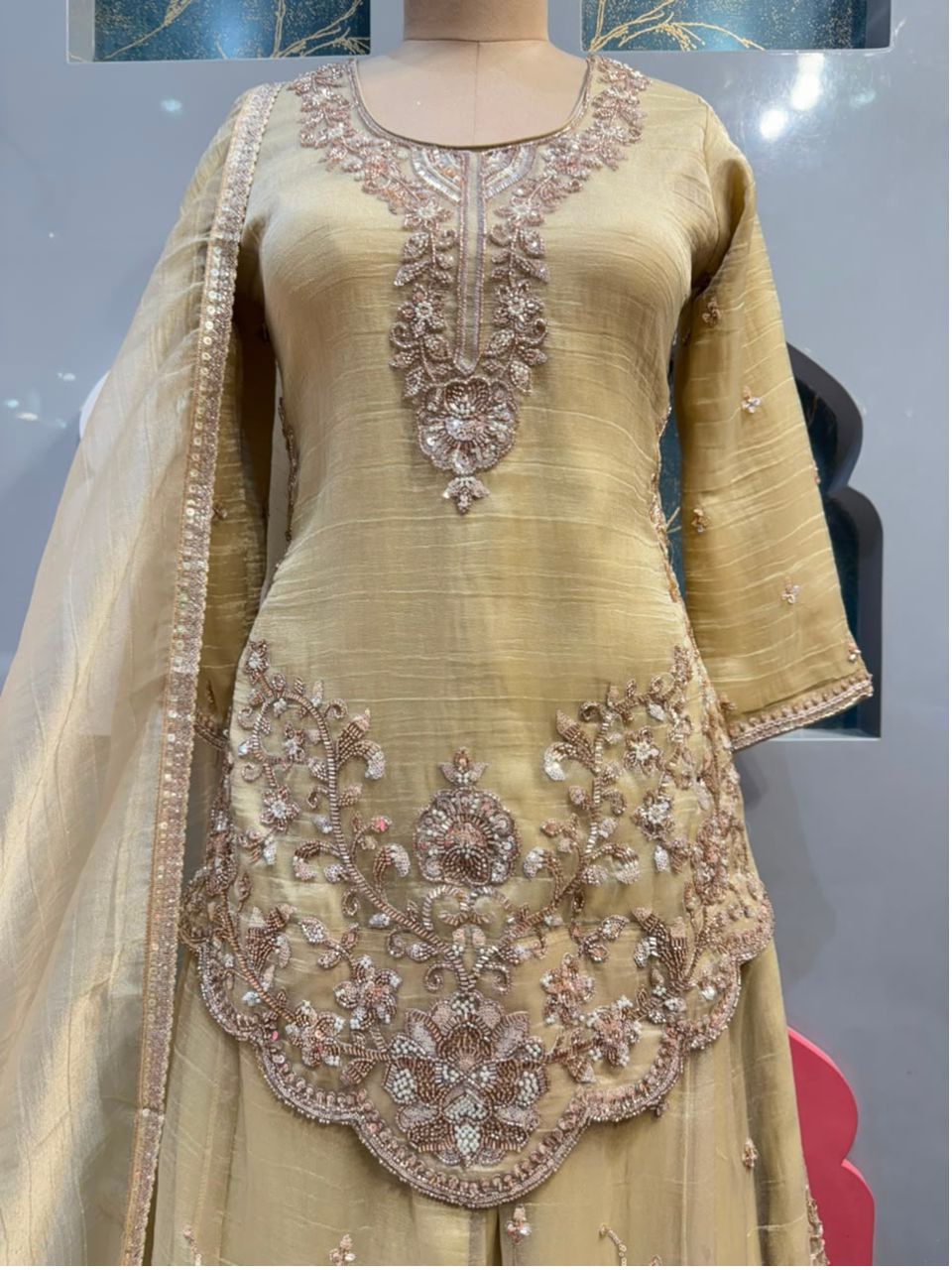 "LUXE GOLD FESTIVE SHARARA"