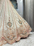"IVORY ROYAL ZARI EMBROIDERED LEHENGA"